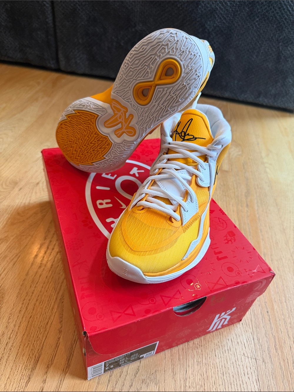 Nike Kyrie Infinity TB University Gold Yellow White Basketball Shoes Men's 7
